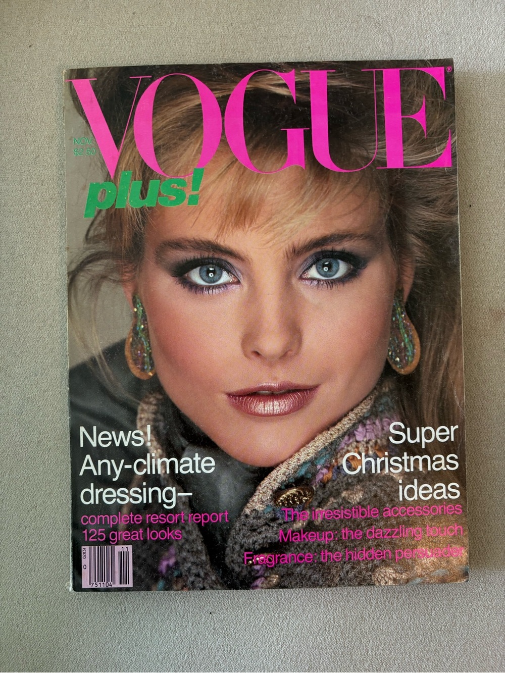 Vogue Magazine featuring supermodel Kim Alexis November 1981